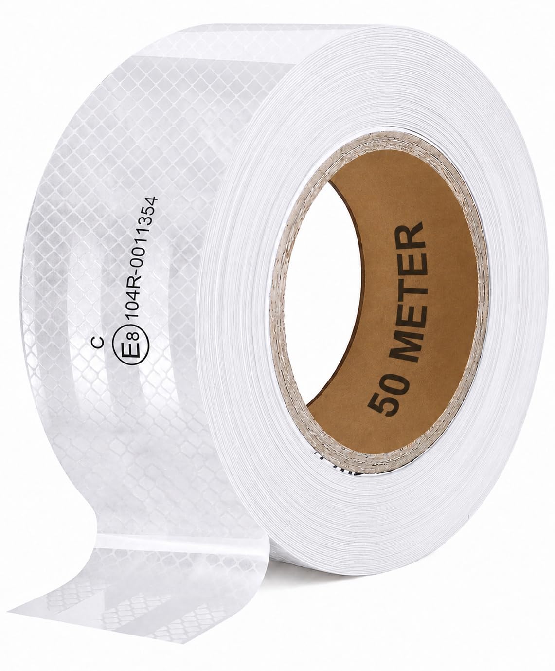 Ruban Réfléchissant Adhésif Blanc 50 m x 5 cm – Bande de Marquage de Contour E-Mark ECE R104 Classe C pour Camion, Remorque et Véhicule Utilitaire