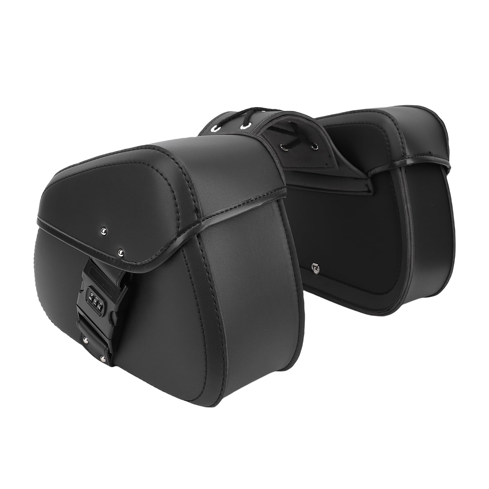 Borsa Laterale per Moto Universale, Borse Laterali Rigide da 16 Litri Borsa Laterale per Moto Multifunzionale in Pelle PU con Serratura, Sostituzione per V STAR 250