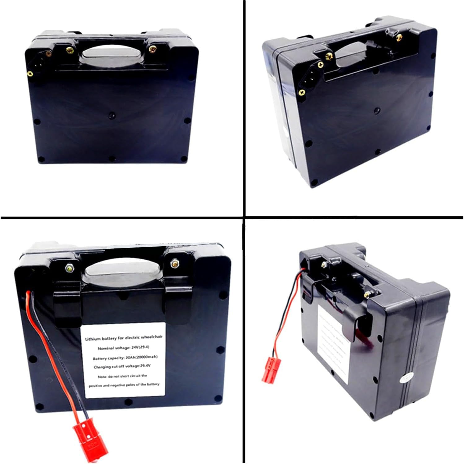 Batería de Litio para Silla de Ruedas eléctrica de 24 V, 12 Ah, 15 Ah, 18 Ah, 20 Ah, 25 Ah, 30 Ah, 35 Ah y 40 Ah, con Cargador de 29,4 V y Enchufe Anderson, 12 Ah