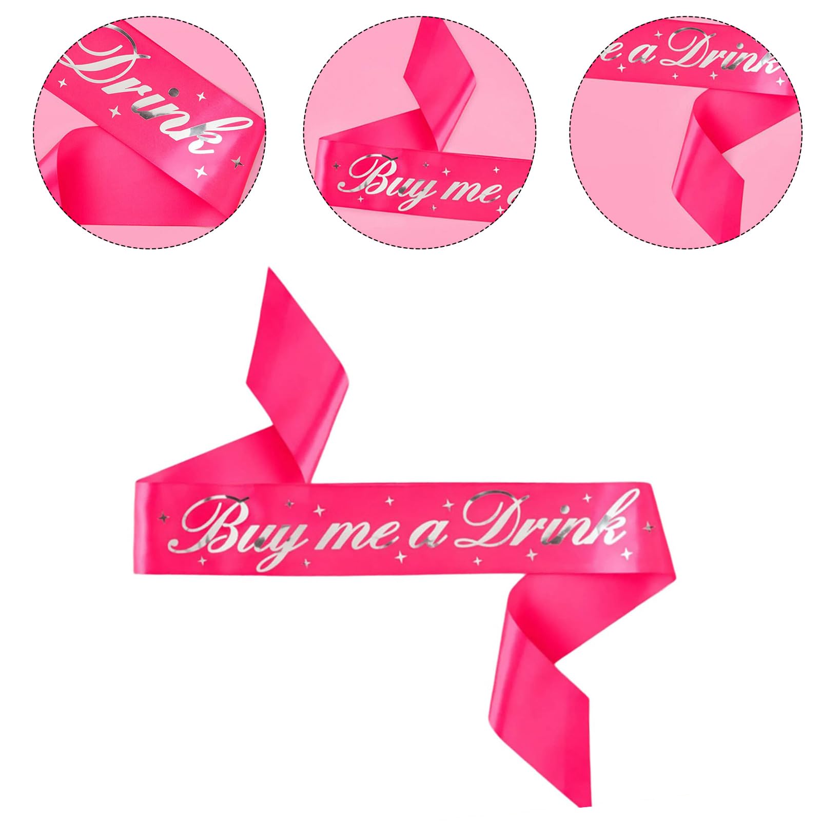 jiahesuw Shimmering Sash for Bride Bridesmaids Bride Sash Hot Stamping Body Sash Bachelorette Party Shoulder Strap Sash