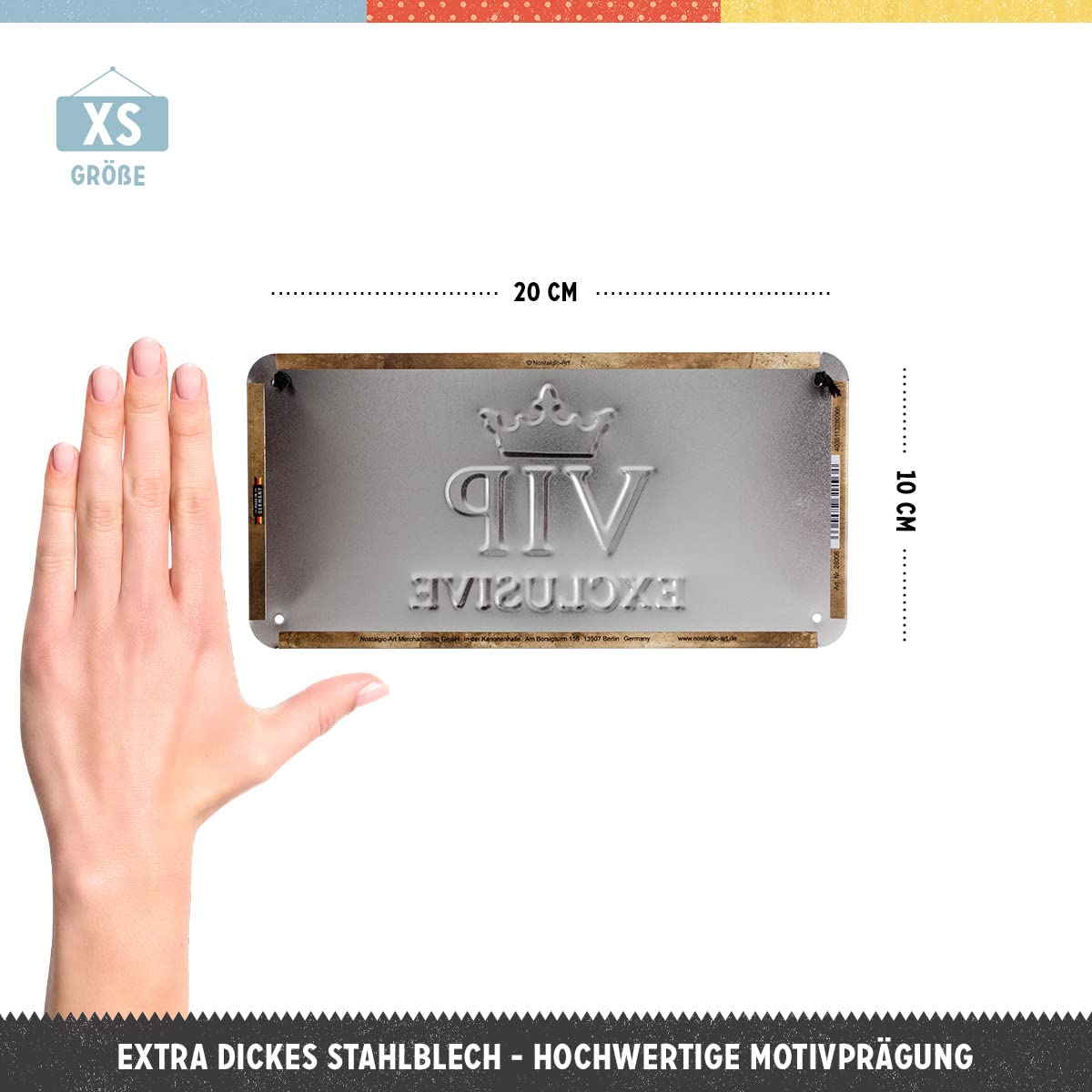 Nostalgic-Art Cartel de chapa retro Mercedes-Benz – Logos – Idea