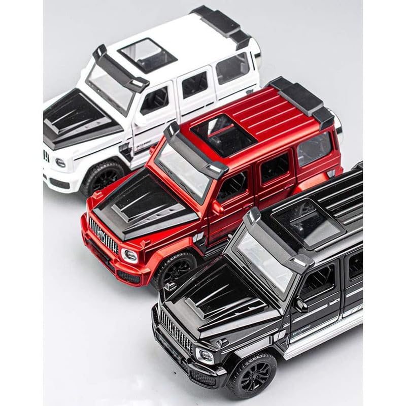 Image of PINQUE Kids New Car 1:32 BB700 Diecast Alloy Metal Pull Back Car with Openable Doors Music Sound and Light Vehicle Toy Car for Boys (Multicolor)