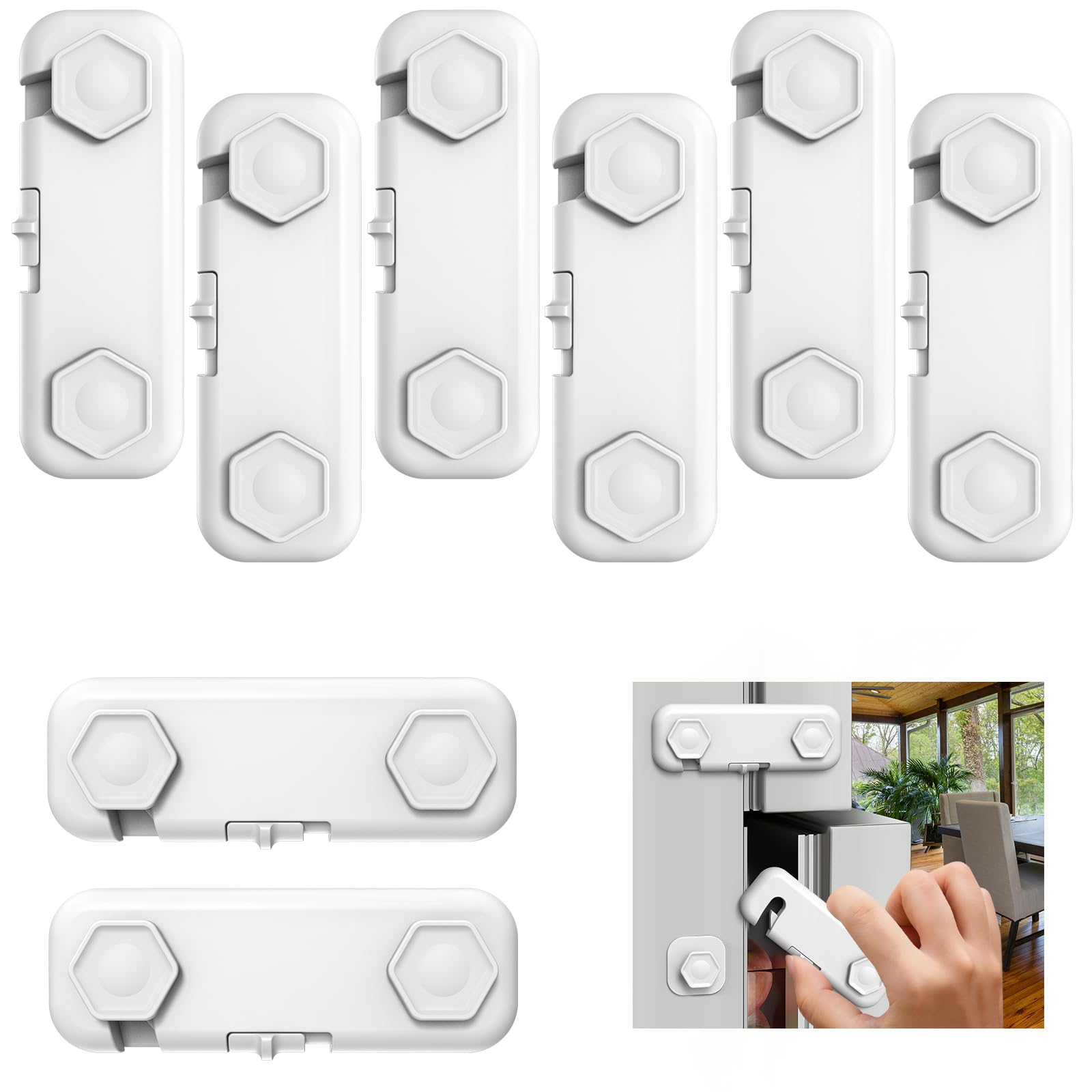 8 Pack Baby Proofing Cabinet Locks