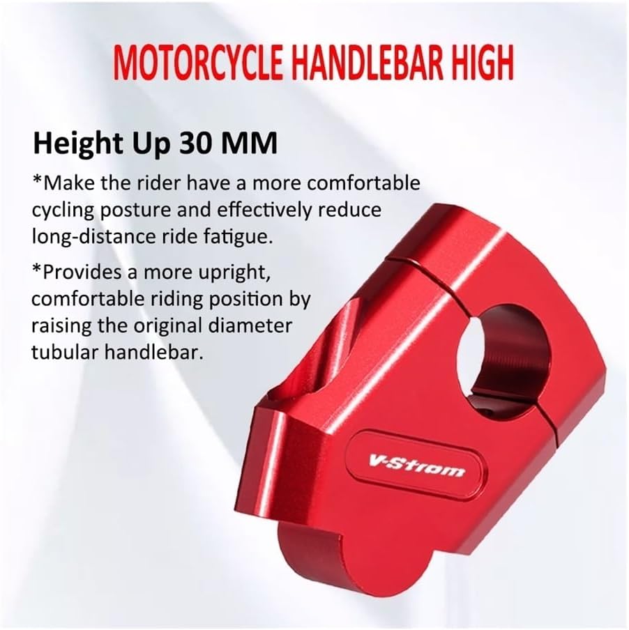Handlebar Bar Risers for VSTROM 650 1000 1050 1050XT V-Strom 250 DL250 DL650 DL1000 Motorcycle Handlebar Riser Motocross Heightening Clamp Mount Pit