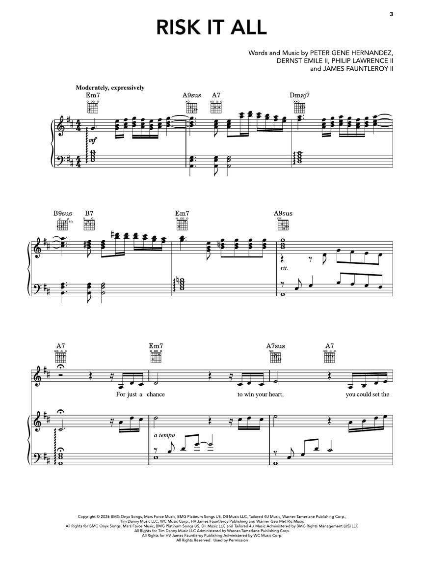 Bruno Mars - The Romantic Piano Vocal Guitar Songbook | 9 Songs from the Album with Lyrics Chord Symbols and Guitar Chord Frames | Pop R&B Soul Sheet Music for Singers Pianists Guitarists      Paperback – March 1, 2026