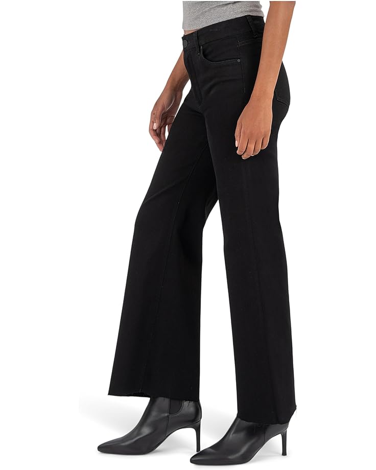 KUT from the Kloth Petite Meg High Rise Fab Ab Wide Leg Raw Hem-long Inseam - #2 of 4