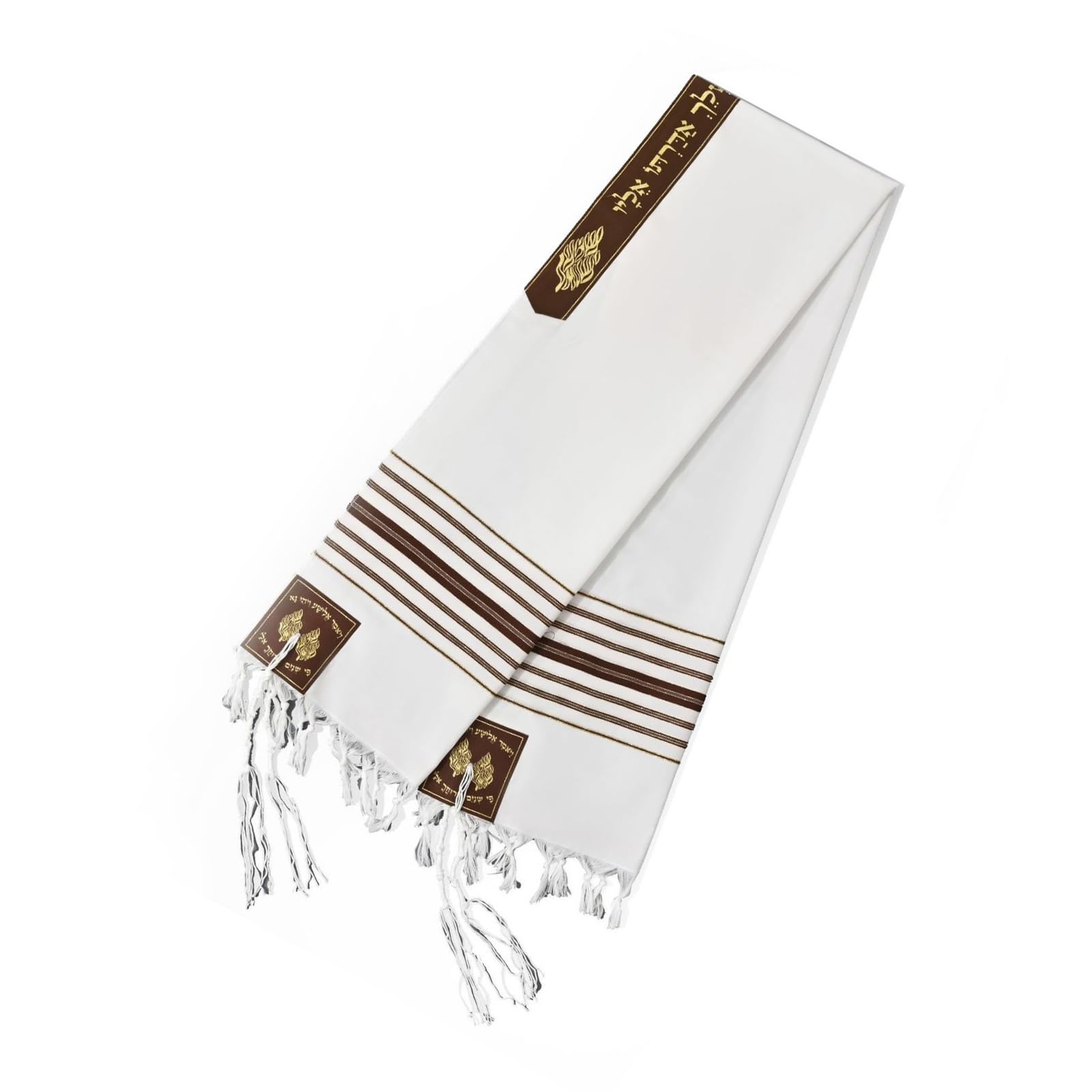 Embroidery Jews Prayers Shawl Scarf Tallit With Ancient Symbols And Tzitzit Fringes For Men's Worship And Blessings Traditional Prayers Shawl