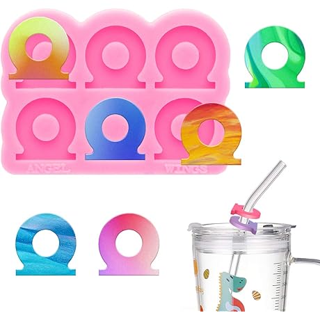 Super Glossy Straw Topper Resin Molds Circle Shape