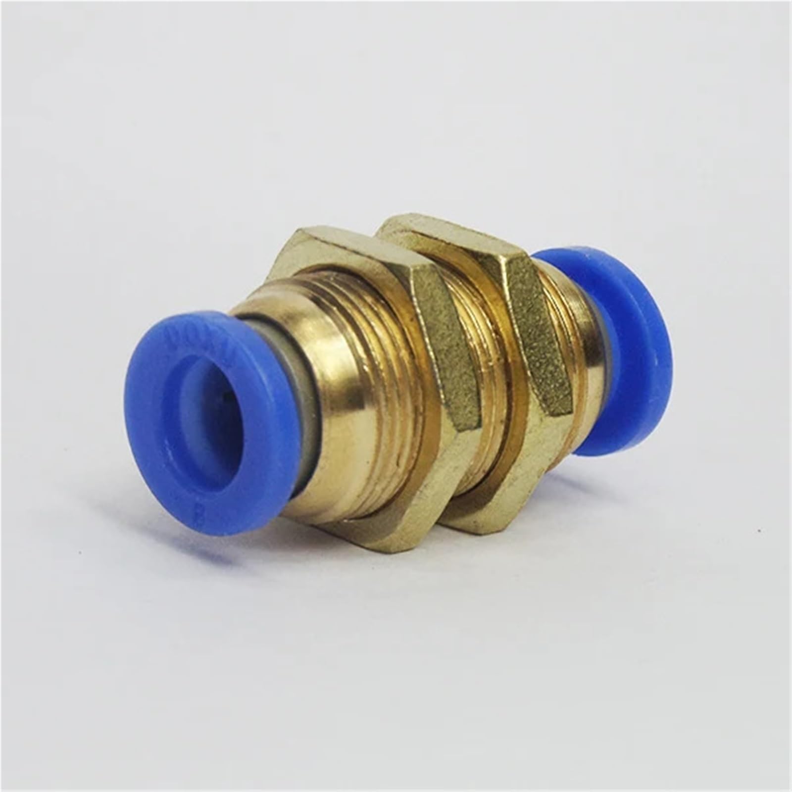 PM -4 6 8 10 12MM 5/32 1/4 5/16 3/8 1/2 Inch Pneumatic Bulkhead Straight Push in Quick Fitting Connector 1Pcs(PM8)