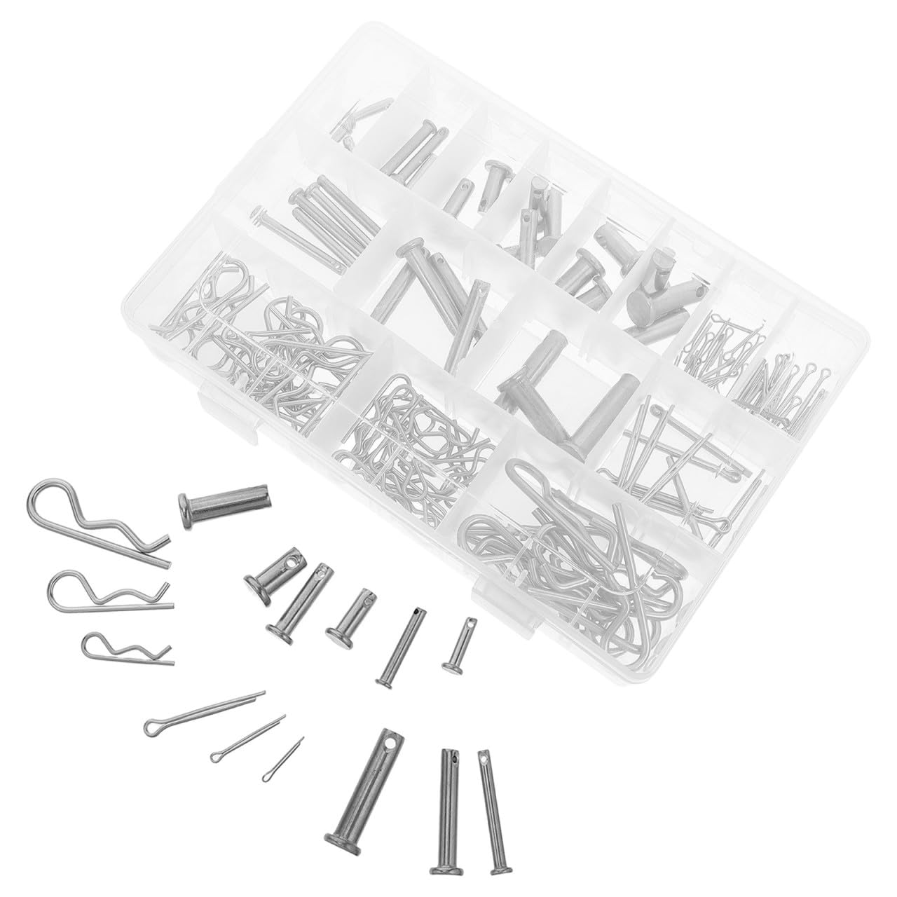 Pasadores Clevis y Cotter de acero inoxidable para reparación de maquinaria, kit de 122 piezas