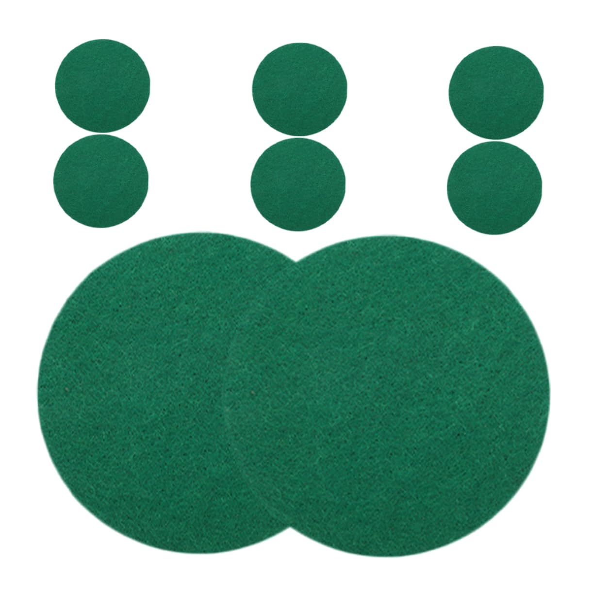 POPETPOP Hockey Flannel Pads 8 Pack Heavy Duty Hockey Pusher Patches Round Shape Easy Storage