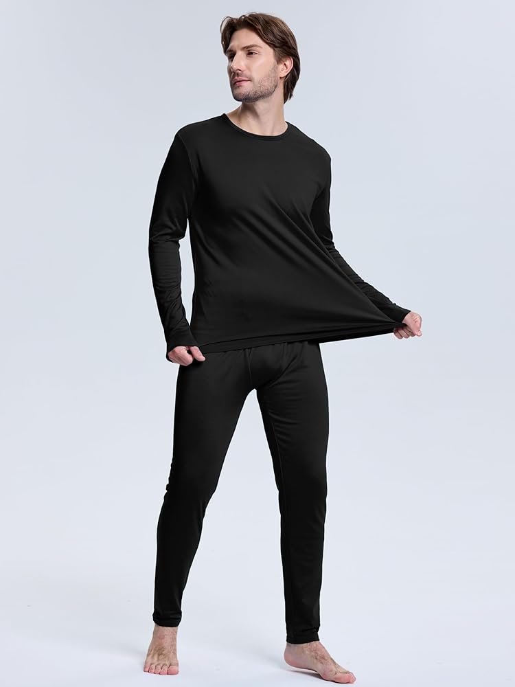 トップス SECOND/LAYER VEAL THERMAL WHITE TELALEO 2 Sets Thermal Underwear for Women Long Johns Double