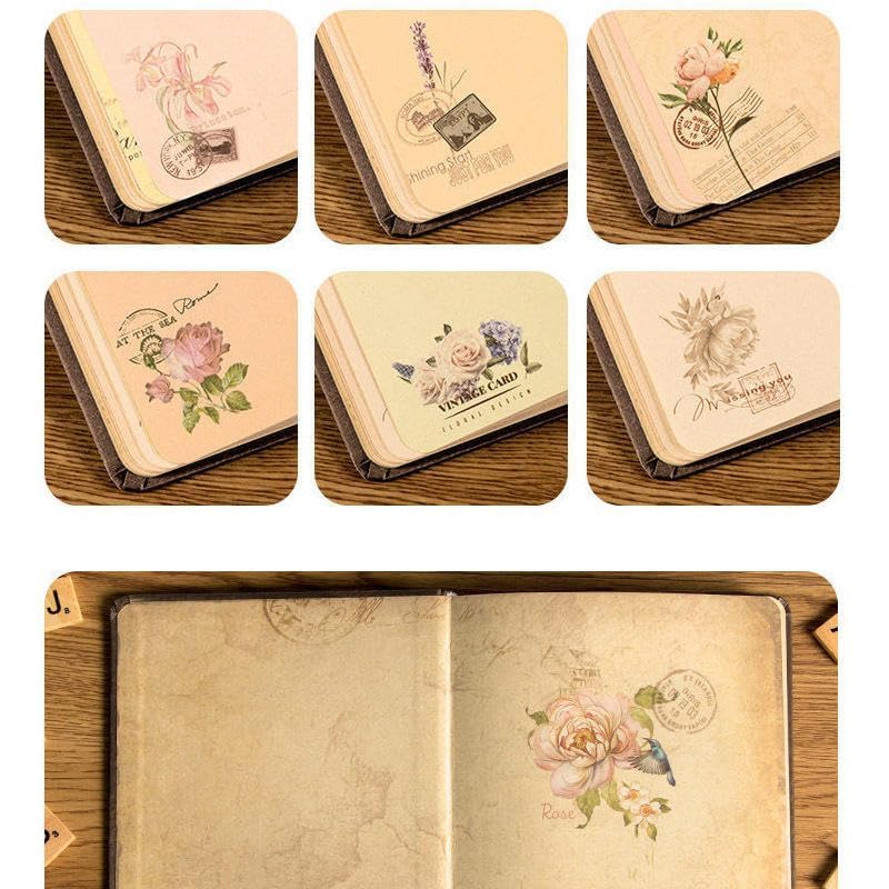 Image of Parshya Vintage Retro Journal Diary A5 Size Hard Cover Notebook for Women & Men, Antique Horse, peacock, flower Design Writing Journal, Personal Diary, Scrapbook, Travel Journal, Gift Notebook, 114 Pages (Peacock)
