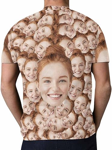 Miniatura 3 de Camiseta personalizada con caras para hombres, camisetas divertidas personalizadas para novio, camiseta personalizada, gran regalo