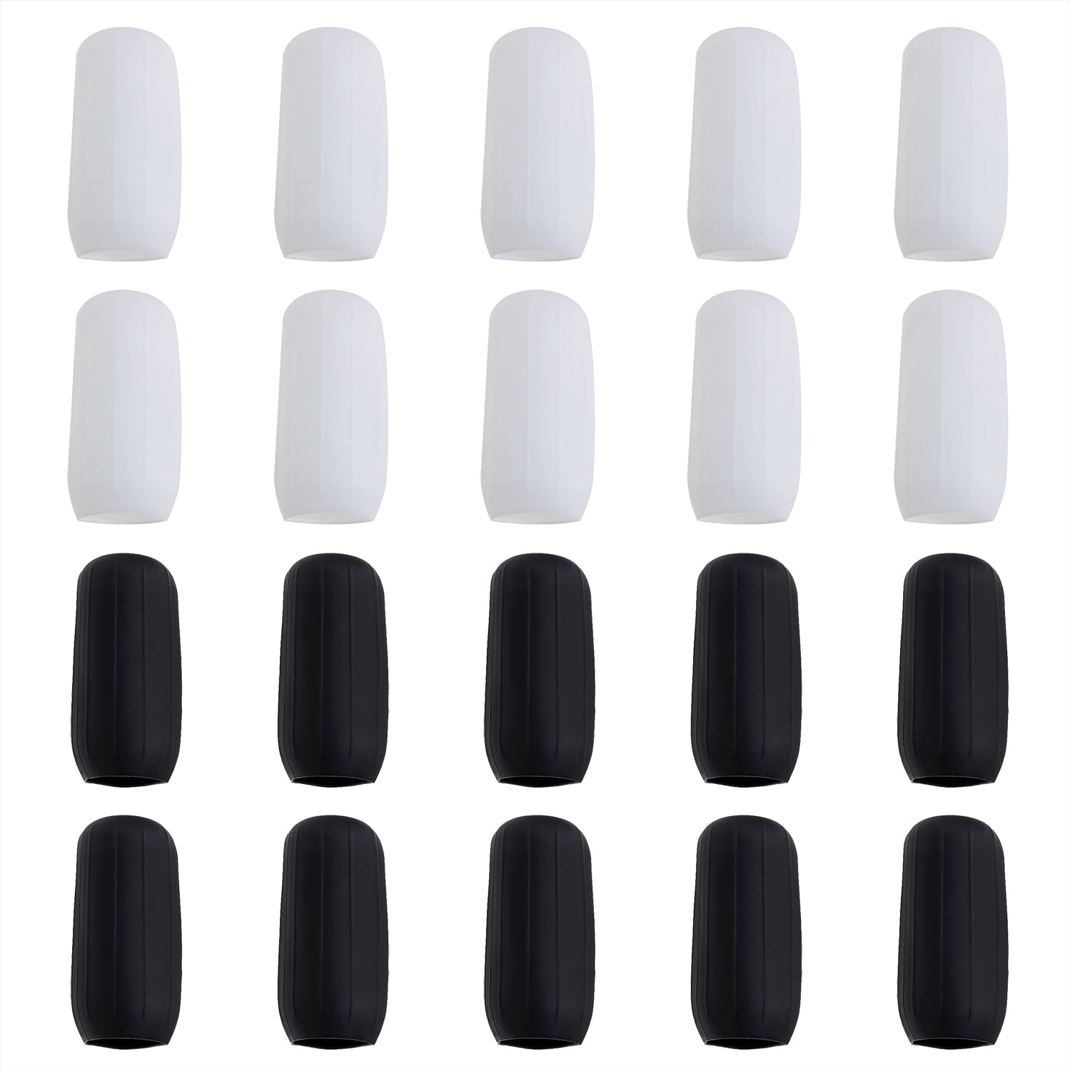 Mini Skater Soft Silicone Travel Bottle Cover for Leak Proofing,Reusable Elastic Sleeve Fit Standard Toiletry Container Stretching Bottle Lid Cap for Luggage Bag Suitcase Prevent (20, Black & White)