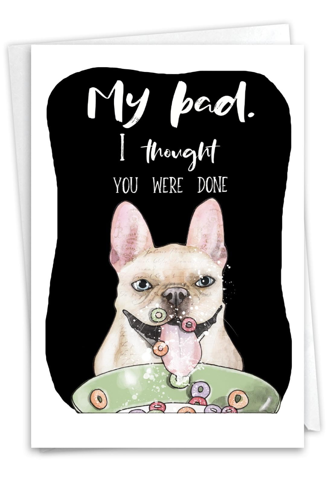 NobleWorks, Funny Birthday Greeting Card with 5 x 7 Inch Envelope (1 Card) Bday Dog Antics - Cereal C3639FBDG — image 1