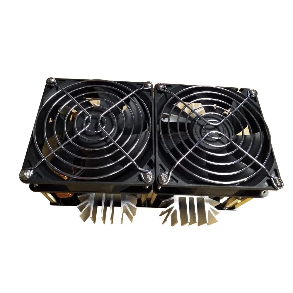 1800 W riscaldamento a induzione compatto 18 x 9 x 8 ZVS modulo di riscaldamento a induzione con doppia ventola di raffreddamento e dissipatore di calore in alluminio, potente riscaldamento a