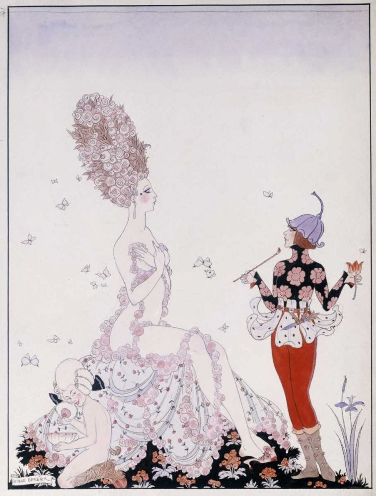 Feeling at home Madre natura STAMPA su CARTA OPACA 220gr Georges Barbier - Figurativo verticale Immagine d'arte x cornice cm_56_X_42