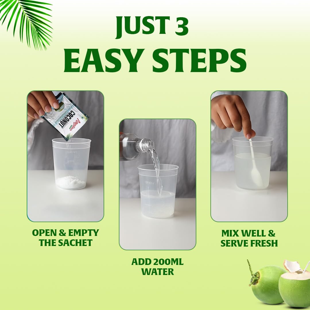 Angira Coconut Water Powder | Nariyal Pani Powder | Instant Coconut Drink Mix | Natural Electrolyte Hydration | Summer Energy Drink — Amazon image 8