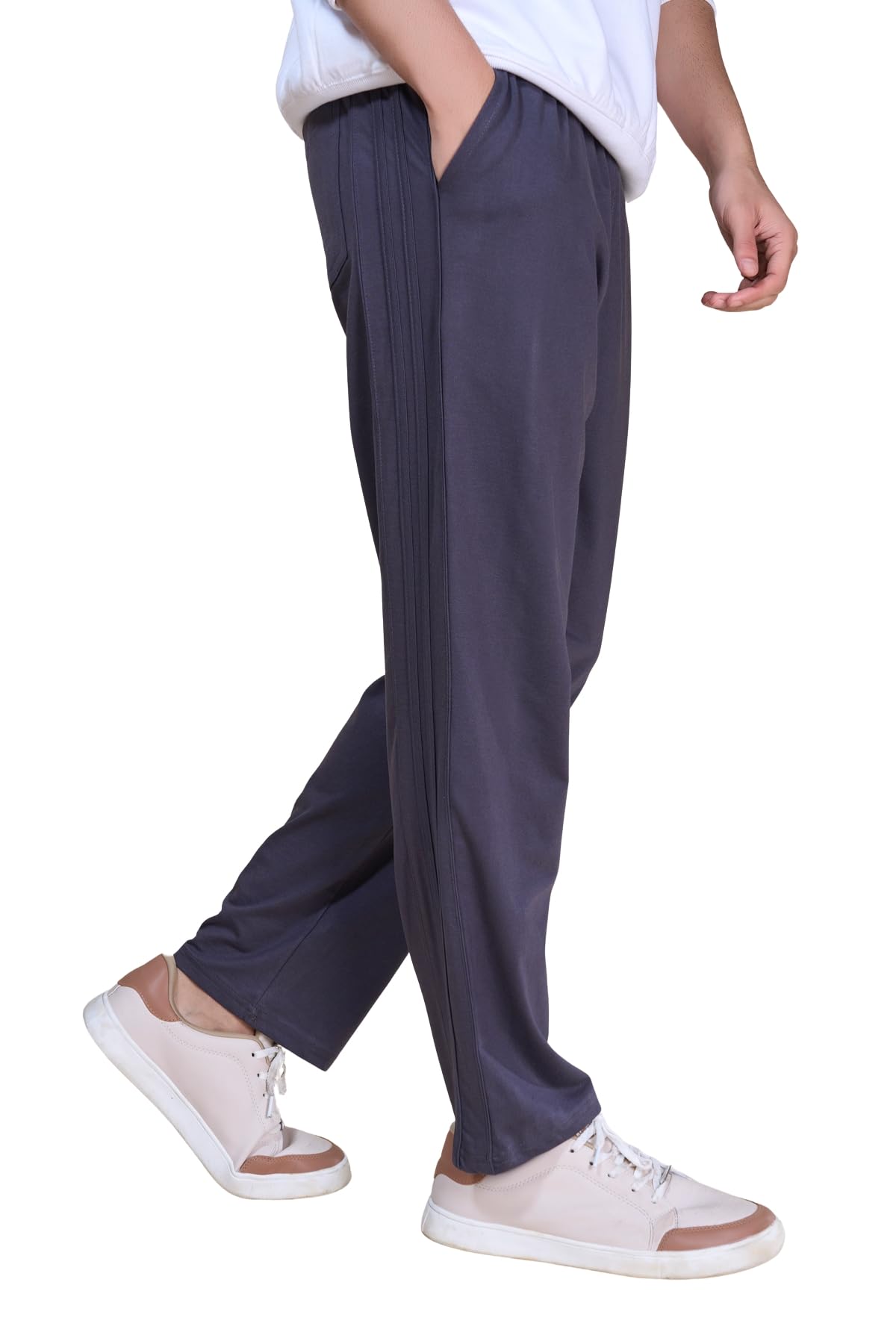 Jinxer Men’s Cotton Side Stripe Straight Fit Joggers,Casual Wear with Drawstring Waist n Pockets-picture-53