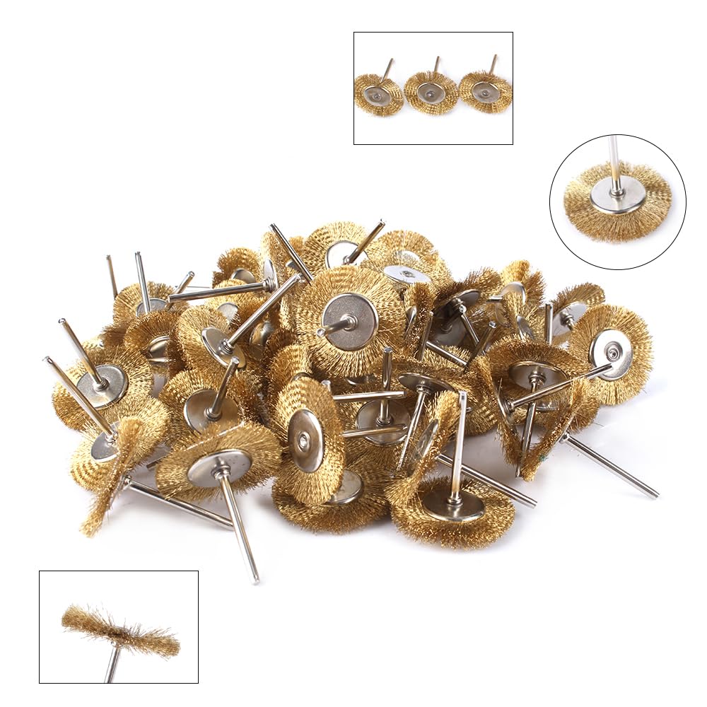 40 szt. szczotki mosiężne, druciane, do wiertarek, narzędzia obrotowe, polerowanie, usuwanie rdzy z metalu, czyszczenie wanglan(40Pcs)