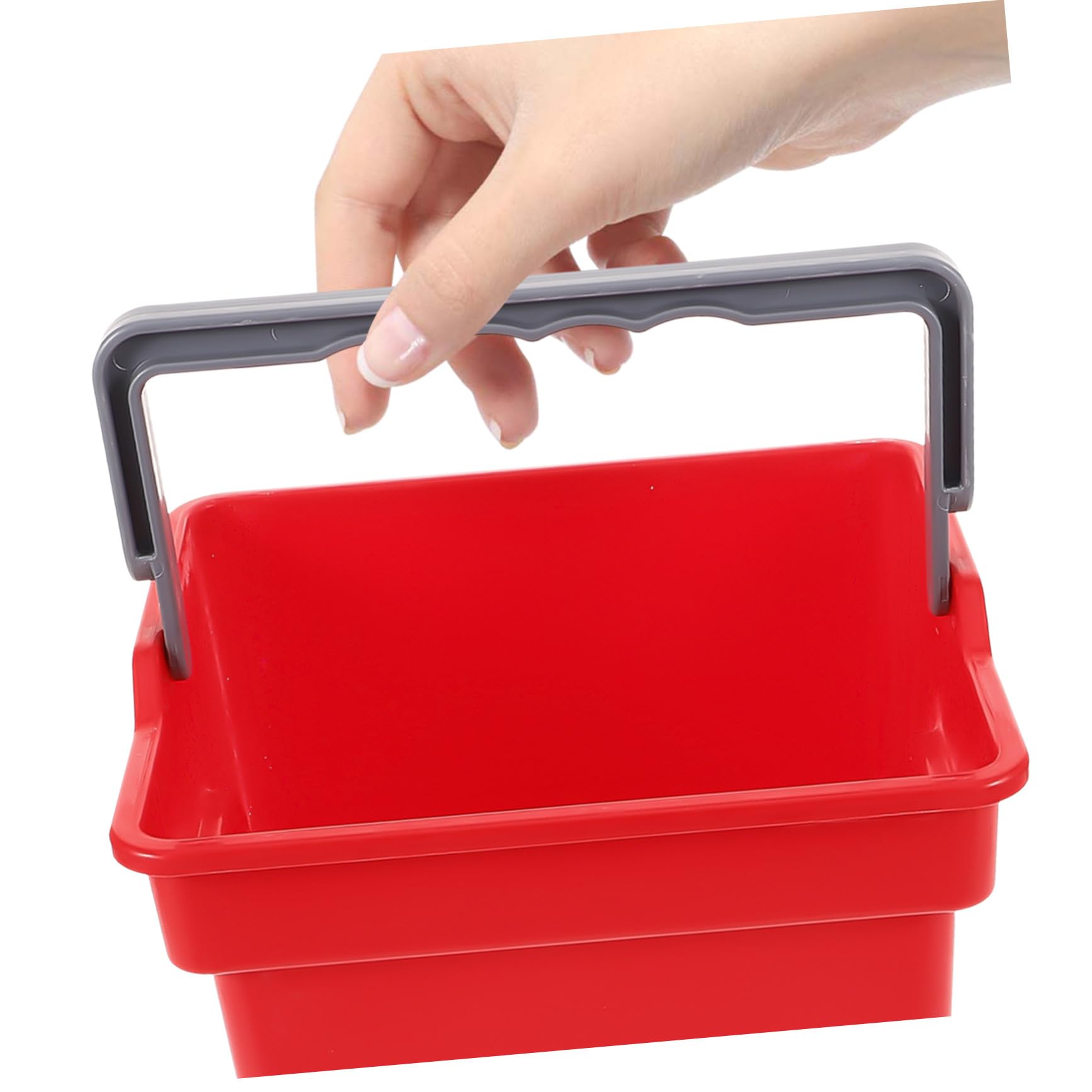 GALPADA Secchio Multiuso 4l in Plastica Robusta con Manico Portatile, Design Quadrato per Pulizie Domestiche, Ufficio e Scuola, Contenitore per Raccolta e Lavaggio Facile da Trasportare
