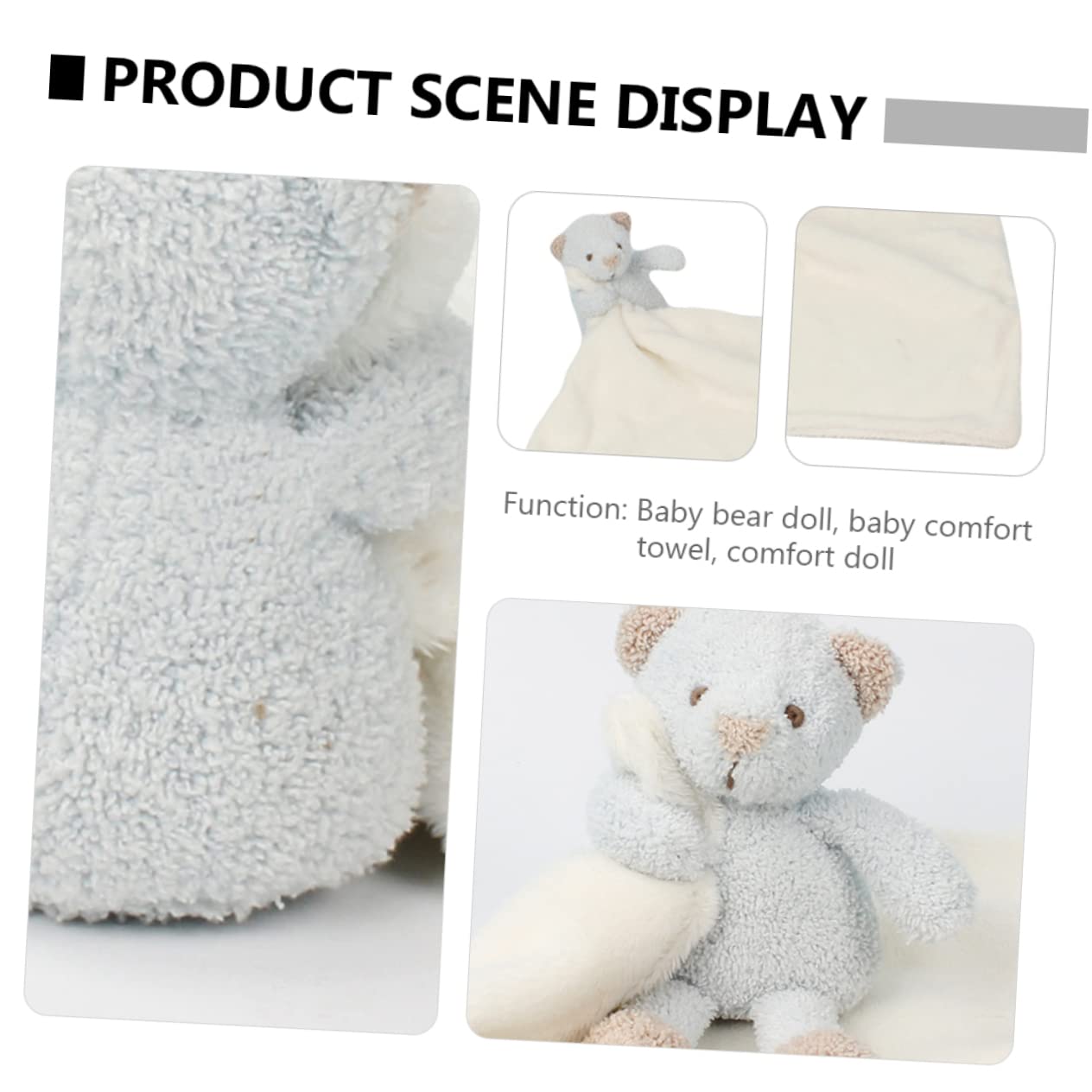 Cabilock 3stücke Pacifying Doll Niedliches Schmusetuch Für Neugeborene Beruhigende Spielzeugpuppe Aus Hautfreundlichem Material Für Kinderwagen Und Krippen Sorgt Für Und