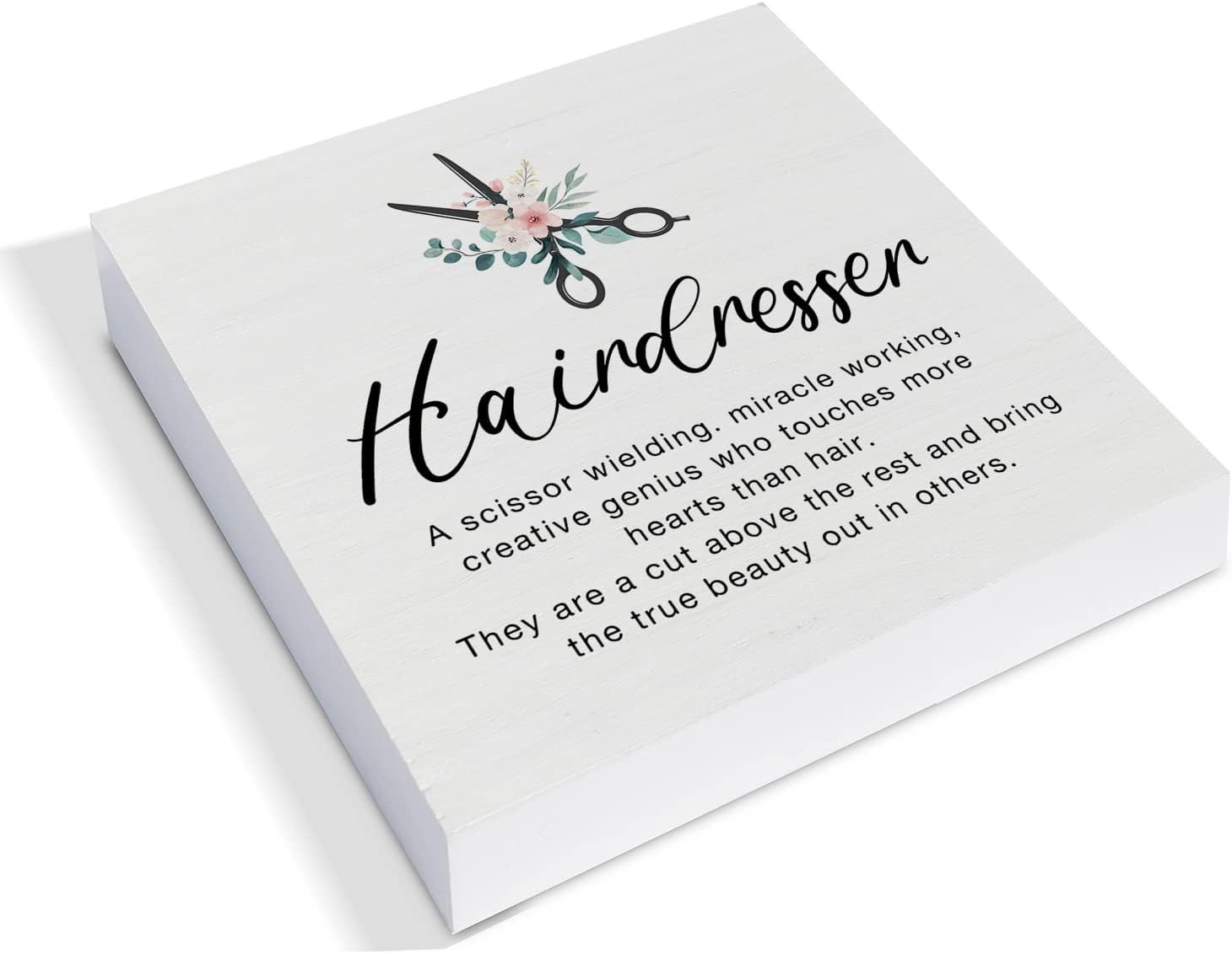 Hairdresser Definition Wood Box Sign Decor Desk Sign Gifts Hairdresser Stylist Wooden Box Block Sign Rustic Home Salon Graduation Decoration - Image 2