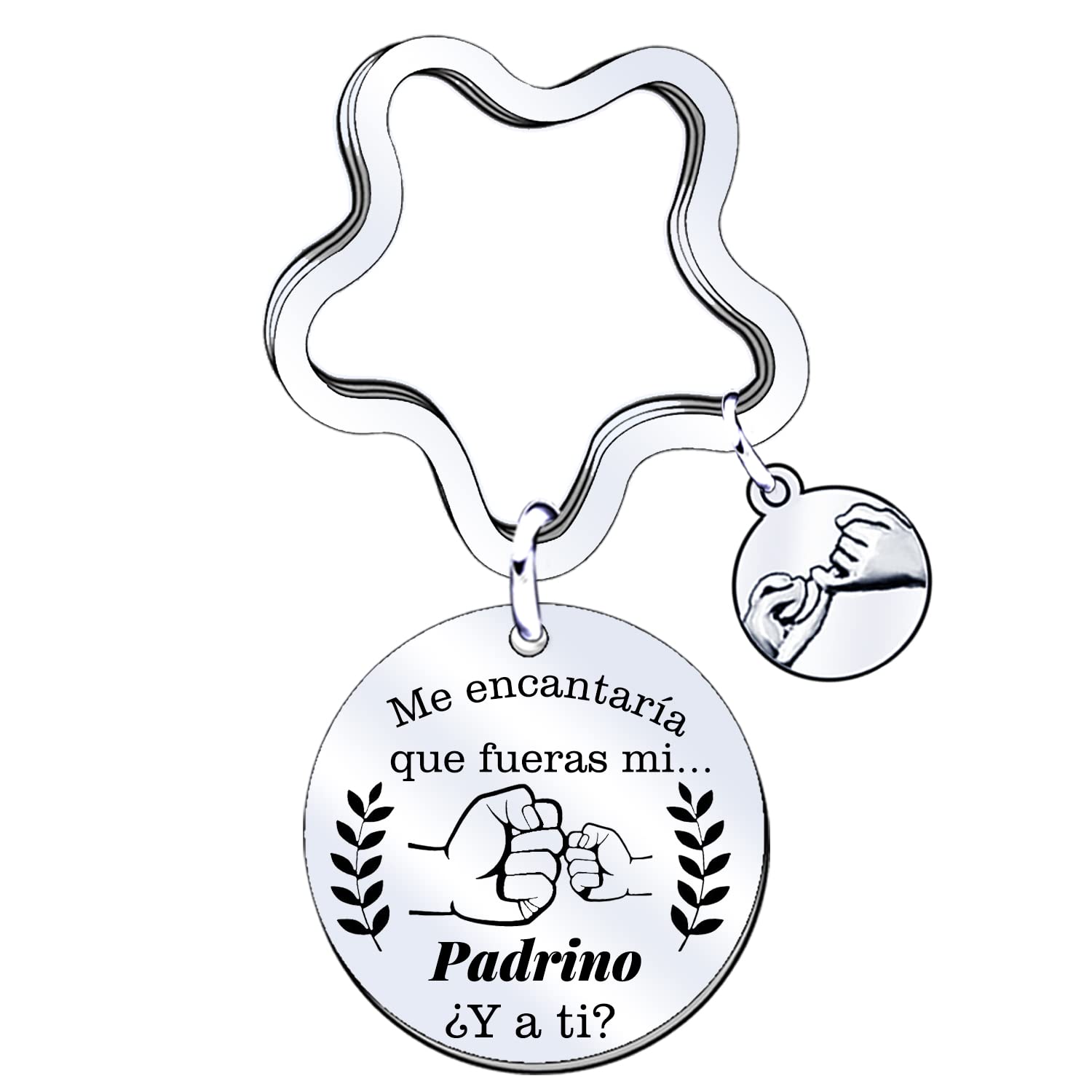 JRZDFXS Regalo Llavero Padrino Llavero Personalizado Padrino Llavero para el mejor Padrino Llavero Padrino bautizo Regalos de Cumpleaños Padrino Regalo Navidad