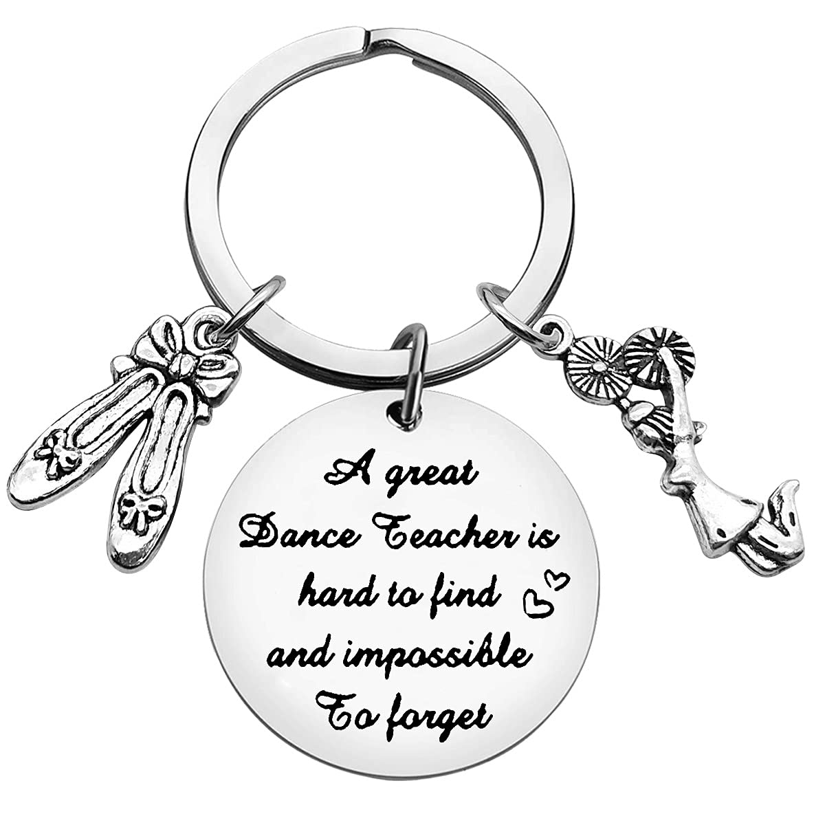 Dance Teacher Gift Dance Teacher Keychain Dance Gift Dance Jewelry Dance Instructors Gifts Dance Teacher Appreciation Gift Thank You Gifts for Dance Teachers Coaches Christmas Valentine Birthday Gift