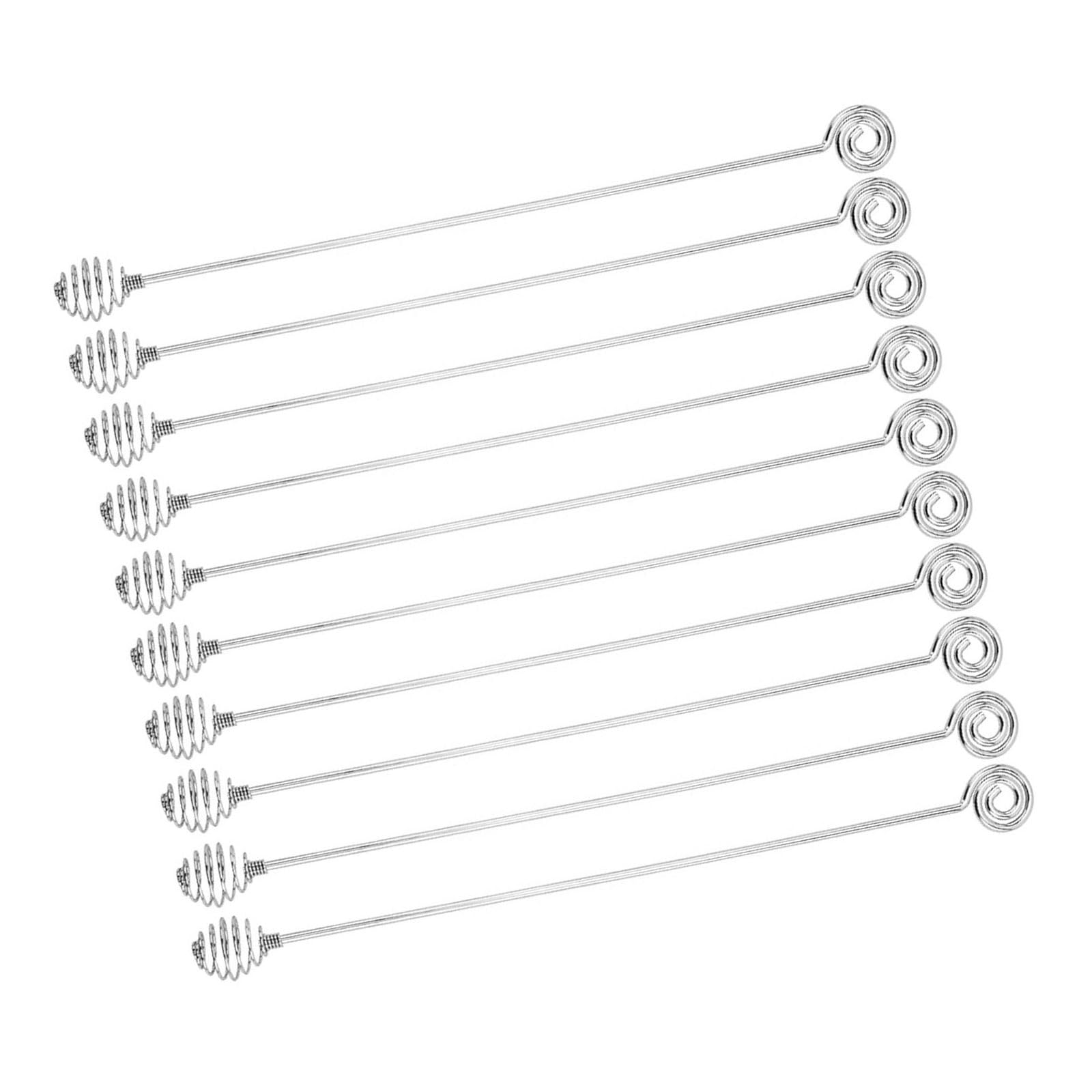 Kaeltsyn 10Pcs Stainless Steel Honeys Stirring Spoon Long Handle Mixing Spoon for Kitchen Coffee and Tea Rustless Dear Stirrer