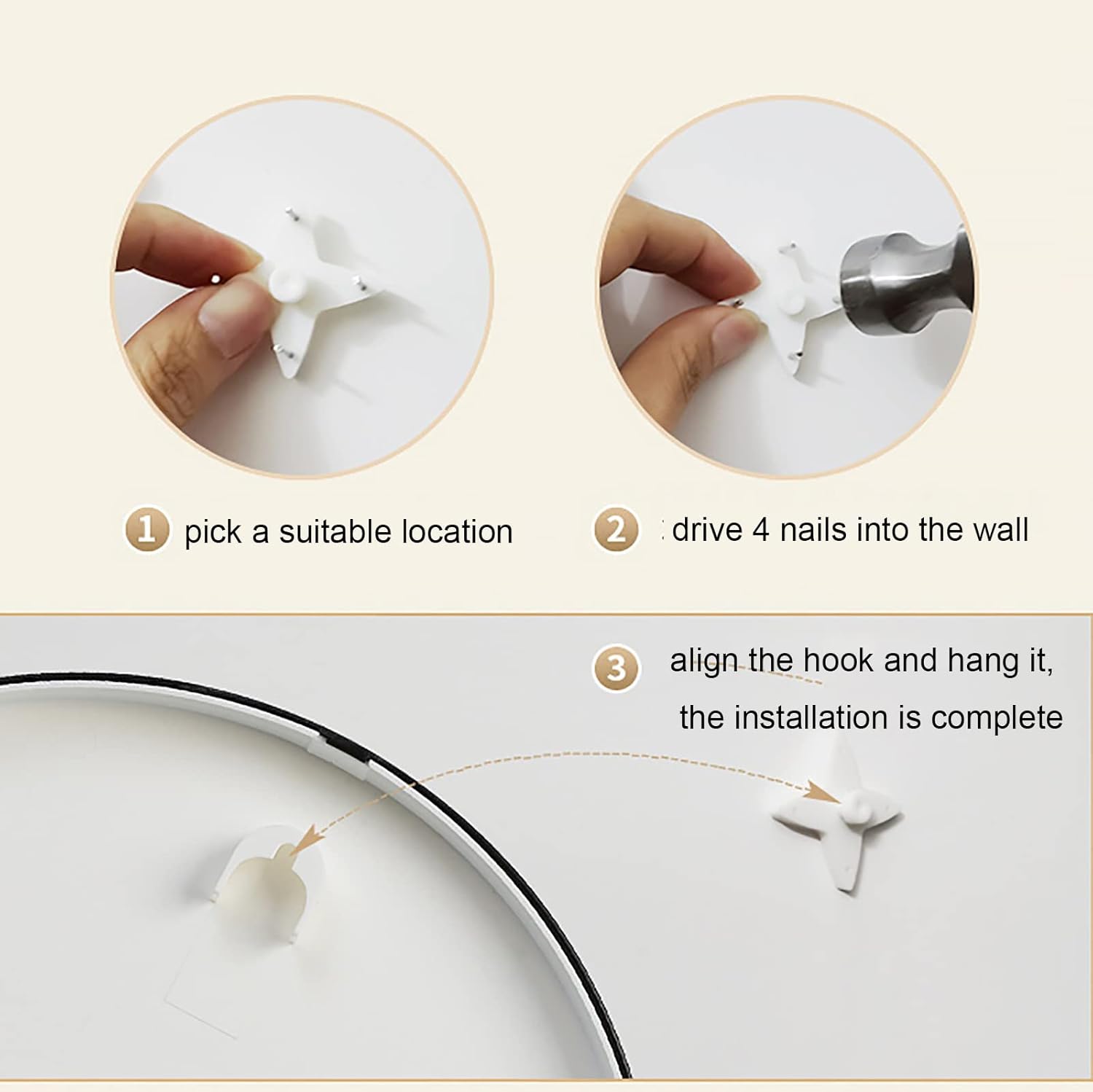 JATIBOSH Round Silent Wall Clock Black Analog Digital Battery Operated Outdoor Clocks Non Ticking Easy to Read Hunging Clock Living Room Garden Decor Clock (Batteries Not Included)