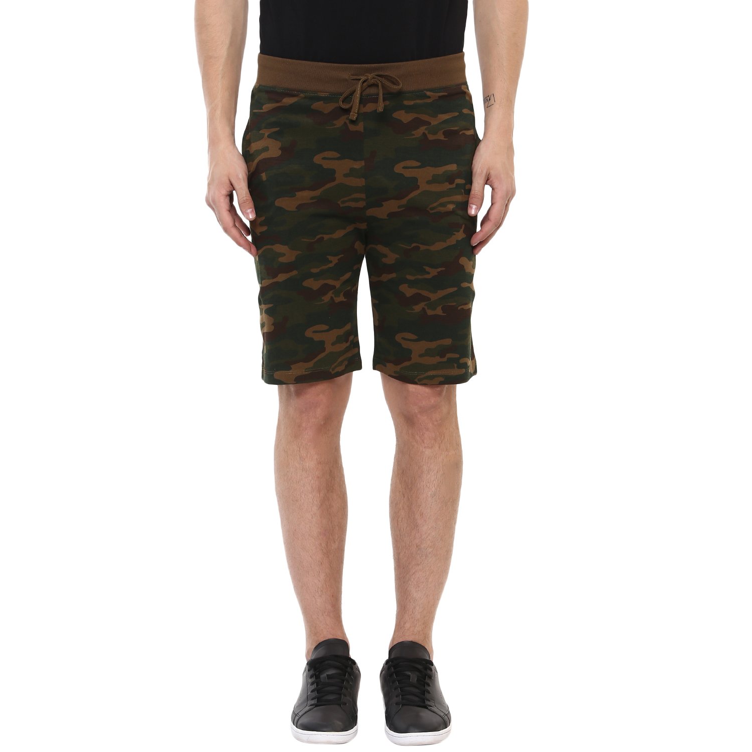urbano fashion Men's Camouflage/Military Printed Olive Green Cotton Shorts-picture-12