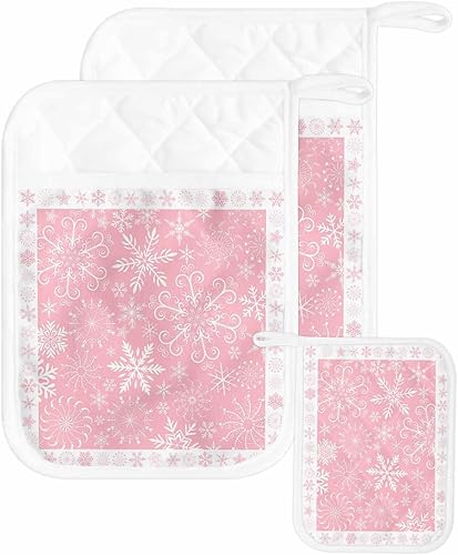 Miniatura 37 de Juego de 5 agarraderas de tela de toalla para cocina, antideslizante y aislante de calor, juego de 5 agarraderas de tela de toalla con bolsillo