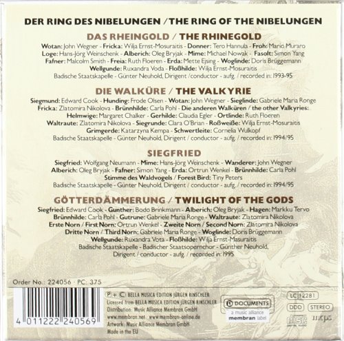 Richard Wagner's Der Ring des Nibelungen (Das Rheingold, Die Walküre, Siegfried, Götterdämmerung)