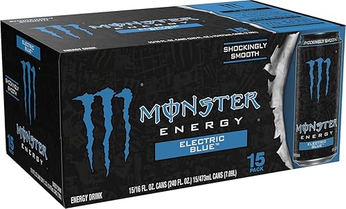 Miniatura 2 de Monster Energy Electric Blue, bebida energética, 16 onzas (paquete de 15)