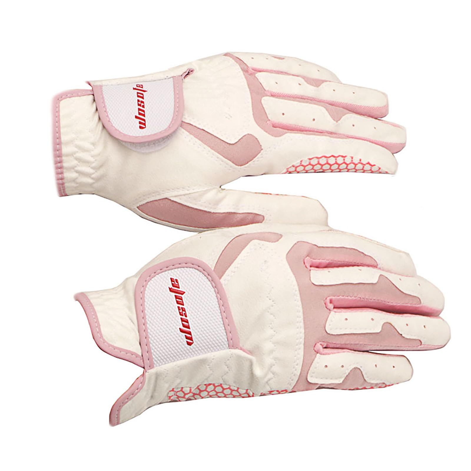 Golfhandschuhe für Damen, 1 Paar, Linke Hand, Rechte Hand, Golfspieler, Atmungsaktives Mesh-Mikrofasertuch, rutschfeste Partikel, Golfzubehör,XL(Length19.5cm)