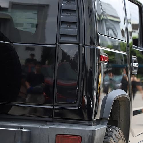 Miniatura 6 de PIUGILH Kit de cubierta de luz trasera para luz de giro frontal, compatible con Hummer H2 2003-2009, accesorios exteriores negro ahumado, decoración
