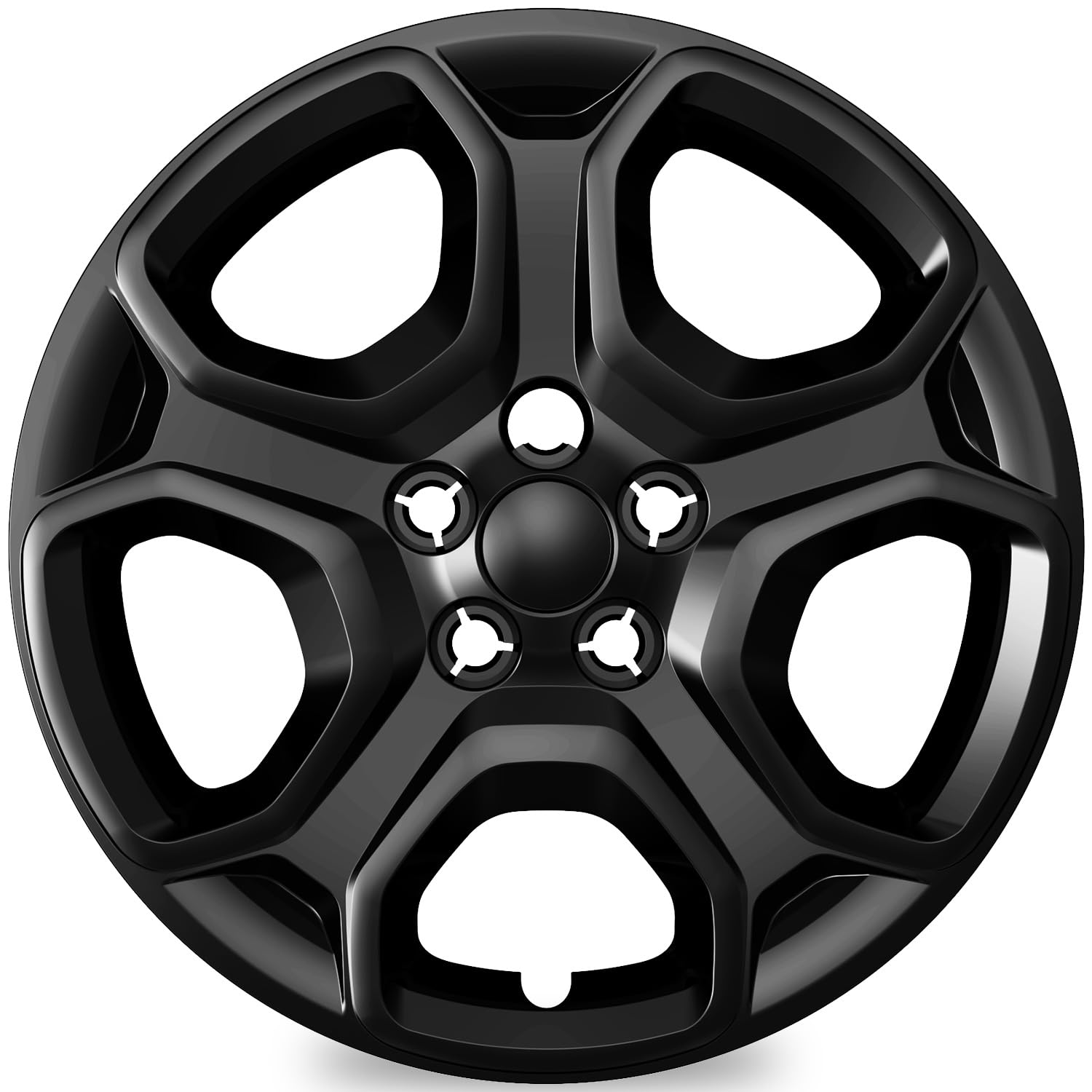 TangMiGe 4-Pack Hubcaps Compatible with Ford Escape 2013-2025, 17 inch 17" Wheel Covers, GJ5Z1130A (Bright Black Color)