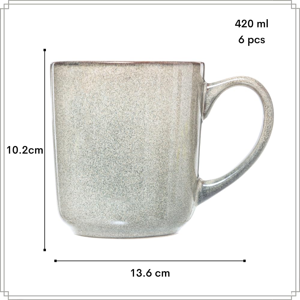 OTIX Kaffeetassen - 12er Set - Espresso - Tassen - 80ml - Tassen - 420ml - Kaffeebeutel - Teetasse - Keramik - BEECH