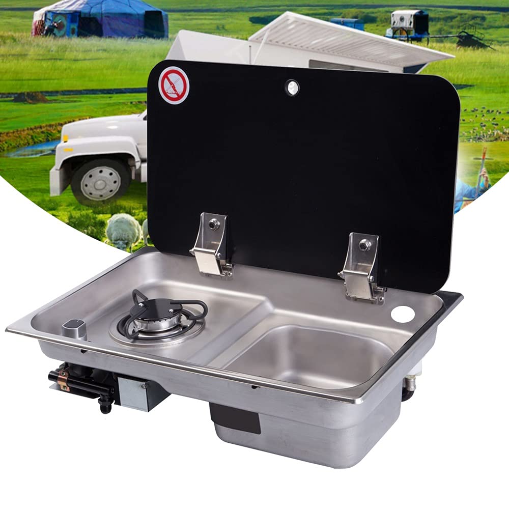 2 Burner Cooktop TBVECHI 2-Burner LPG Gas Stove - RV Camper Glass ...
