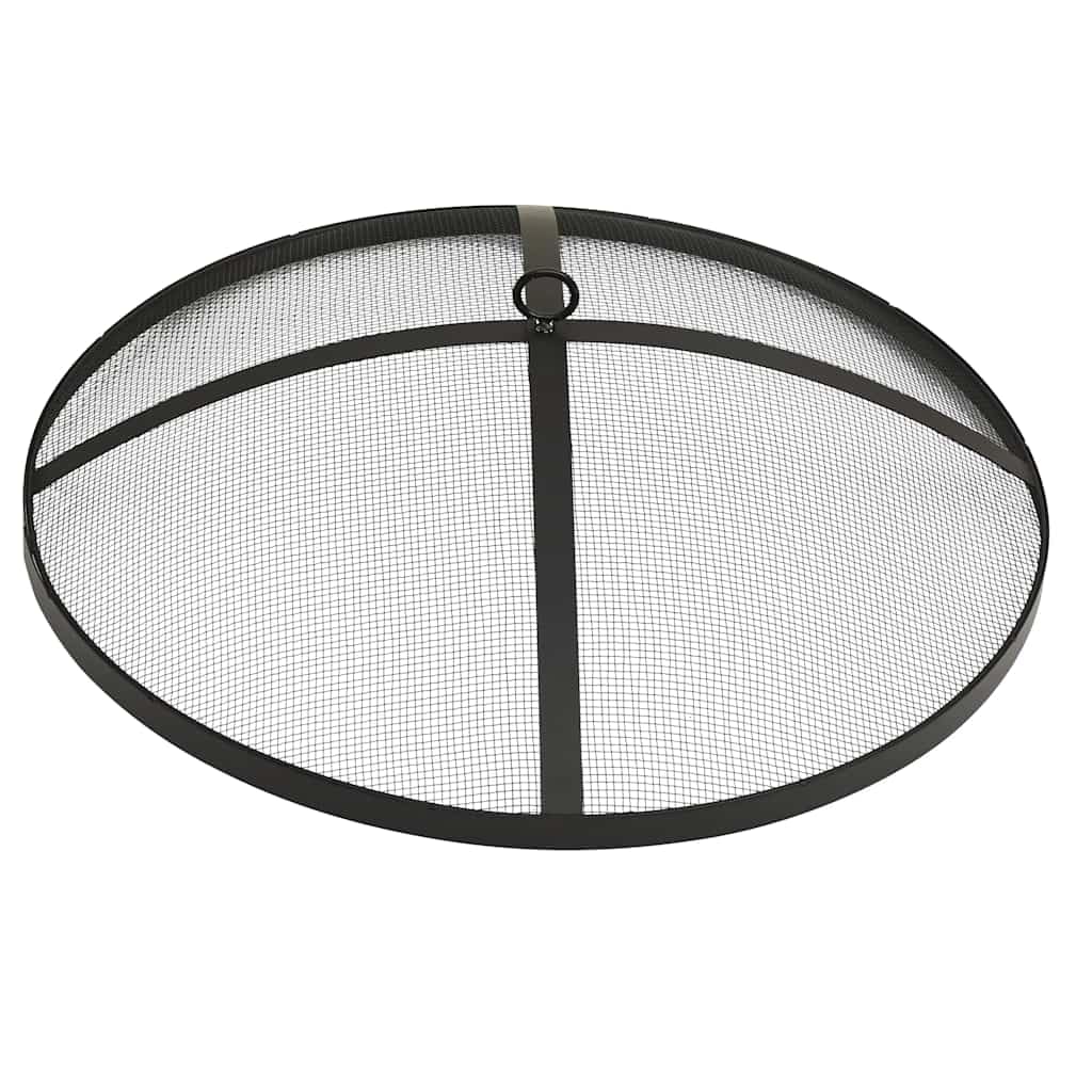 Brasero y parrilla 2 en 1 de acero inoxidable 59 x 59 x 60 cm con protección contra chispas, atizador, parrilla para jardín, terraza y casa, fuente de calor eficiente y práctica experiencia