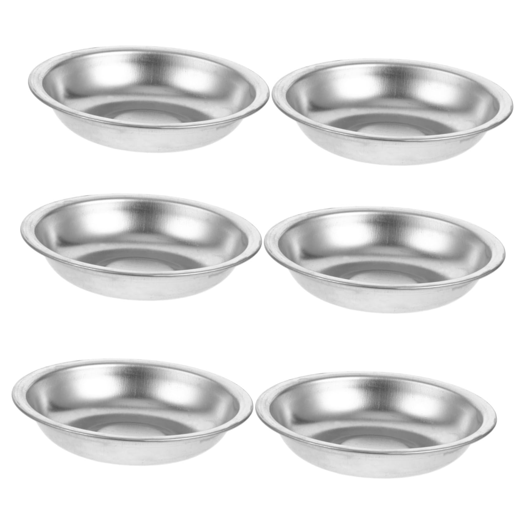 DOITOOL 6pcs Stainless Steel Watercolor Paint Palette Metal Mixing Trays Multi-Functional Pigment Trays for Artists