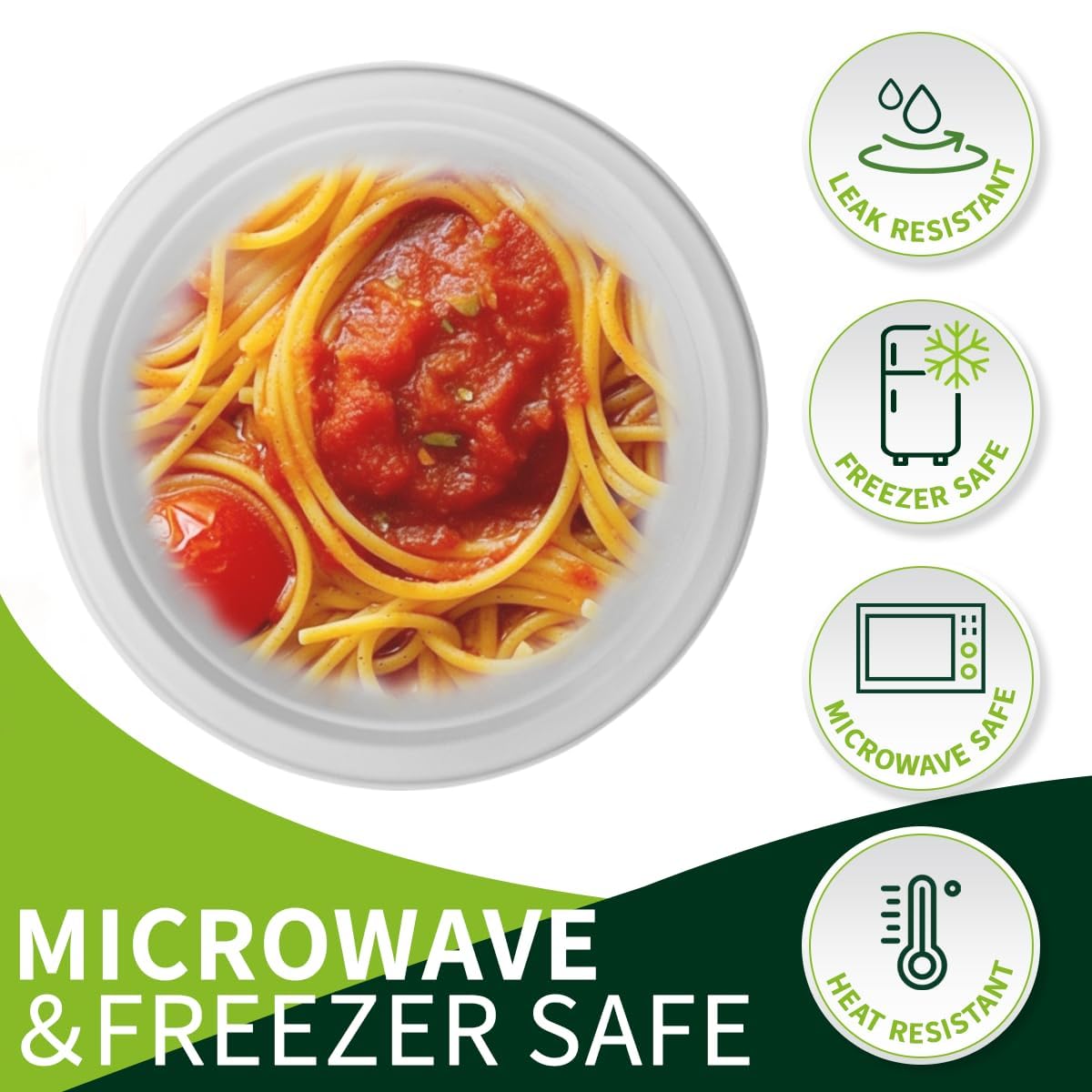 Compostable Paper Plates - 150 Pack -6 Compostable Paper Plates - 150 Pack -6