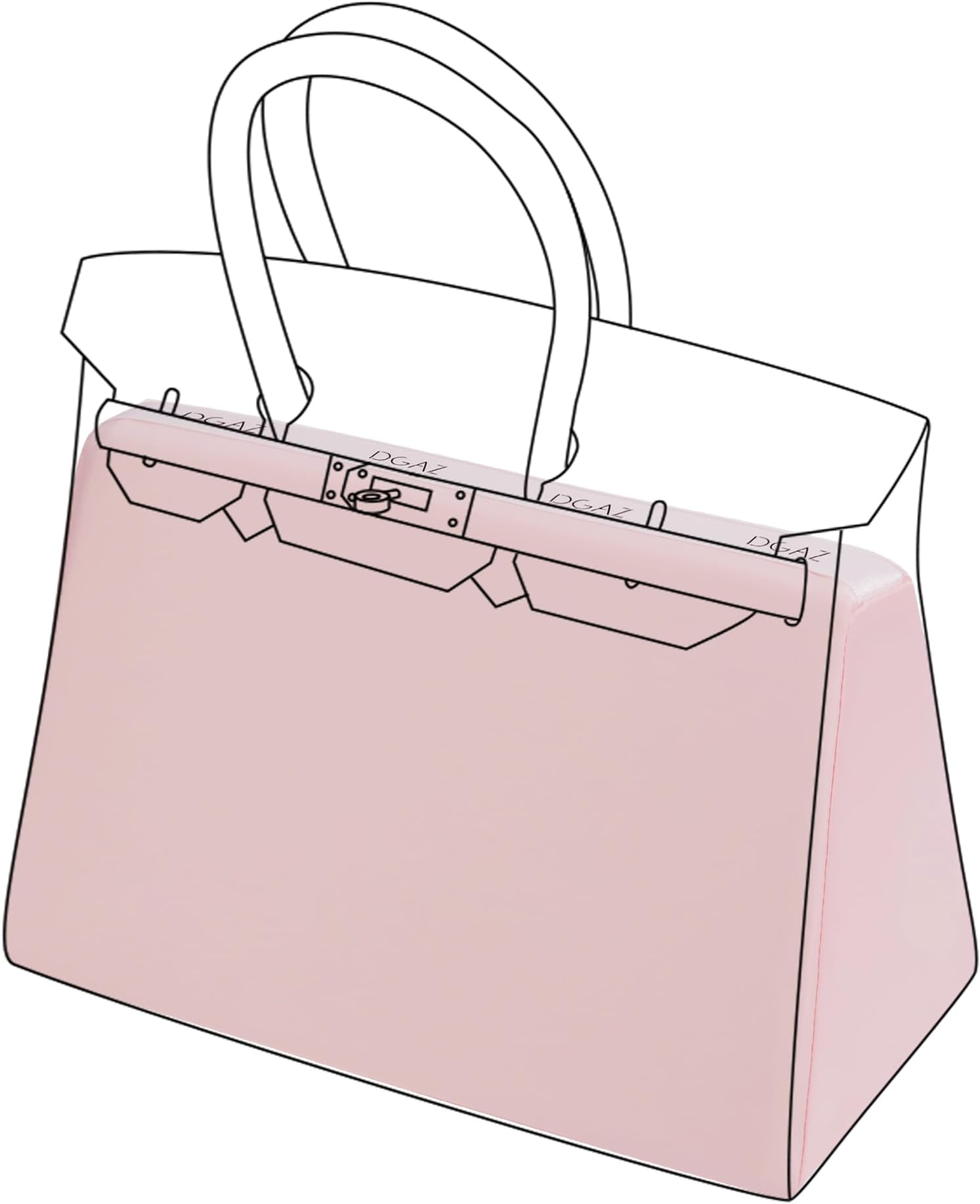 DGAZ Purse Pillow Shaper Insert,Luxury Handbag Tote Shapers, Memory Foam- Fits Birkin 20/25/30/35/40/45/50 Bag(Pink,BK45)