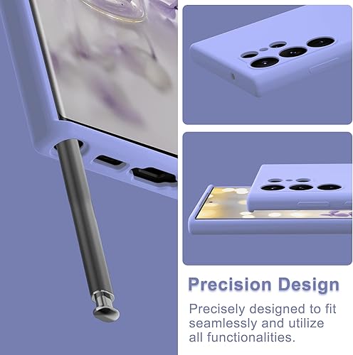 Miniatura 4 de Funda de silicona para Samsung Galaxy S23 Ultra, suave al tacto, de goma líquida de alta calidad, a prueba de golpes, ajuste delgado, protección de