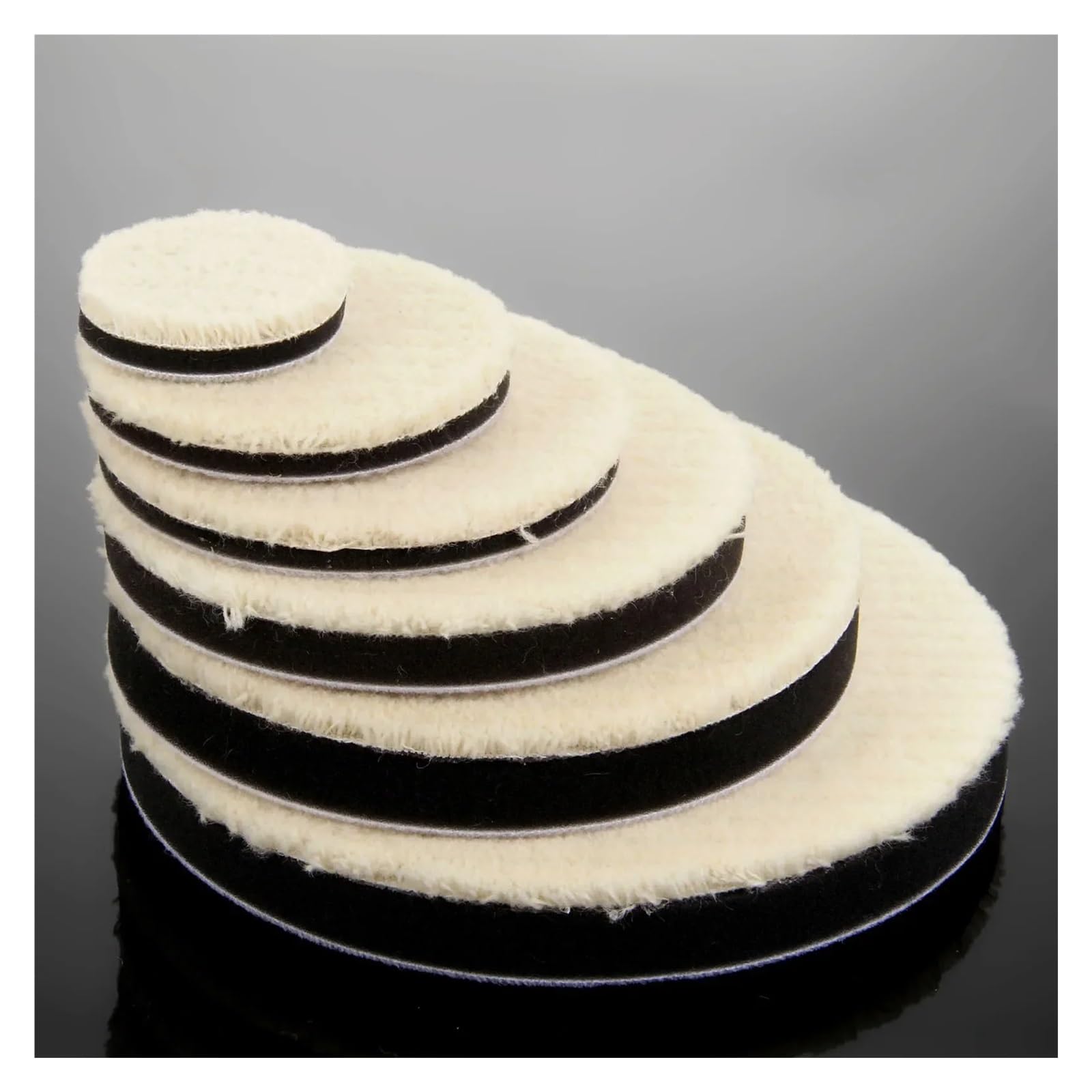 4 Almohadillas de Pulido de Lana for pulidora de Coche, Encerado, Pulido y Pulido, Disco de Rueda for Limpieza y Cuidado de 2/3/4/5/6/7 Pulgadas(7 Inch)