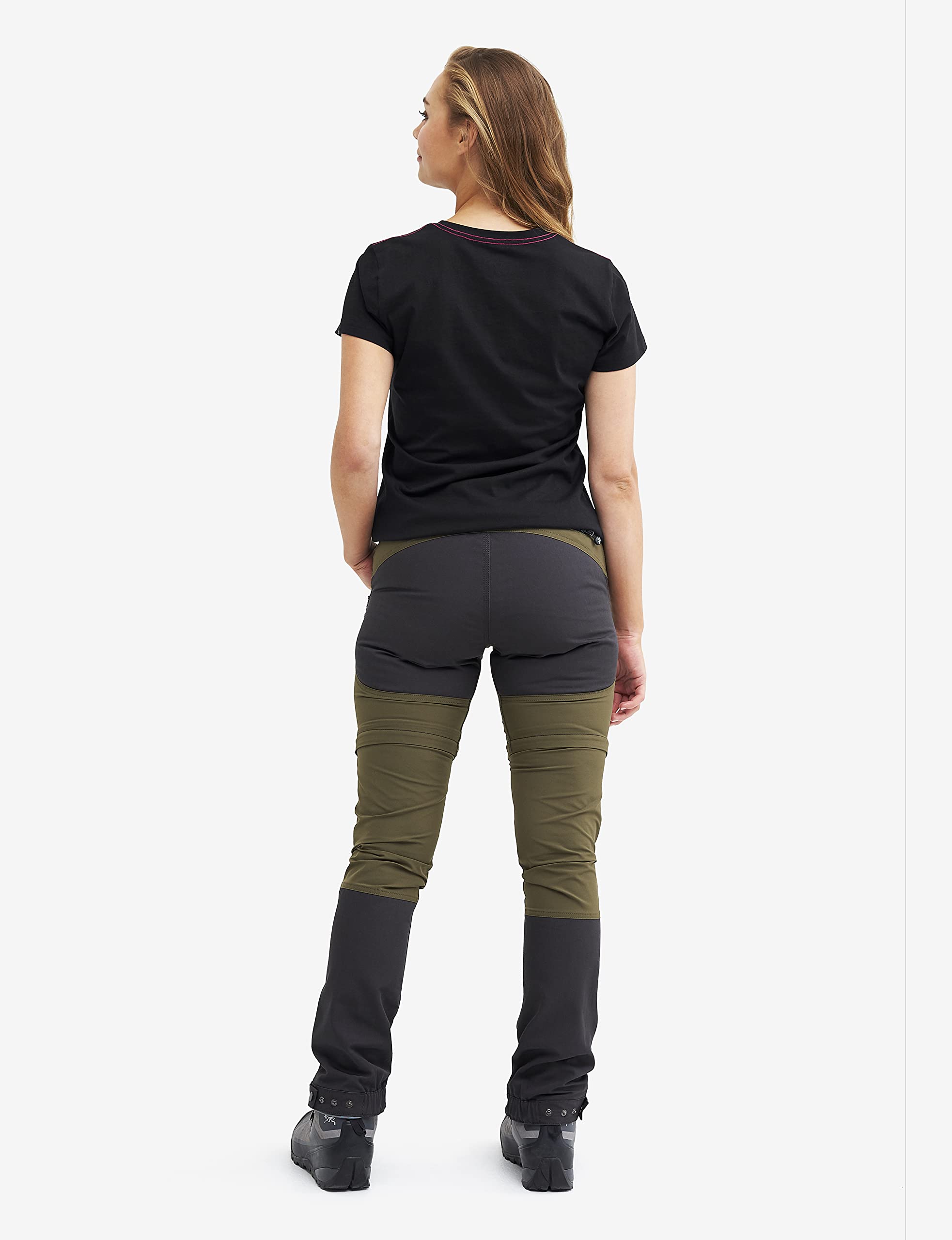 RevolutionRace RVRC GP Pro Zip-Off Pants Damskie, Solidne, oddychające, dające się zamienić w szorty spodnie do wszelkich aktywności na świeżym powietrzu, Dark Olive, XL