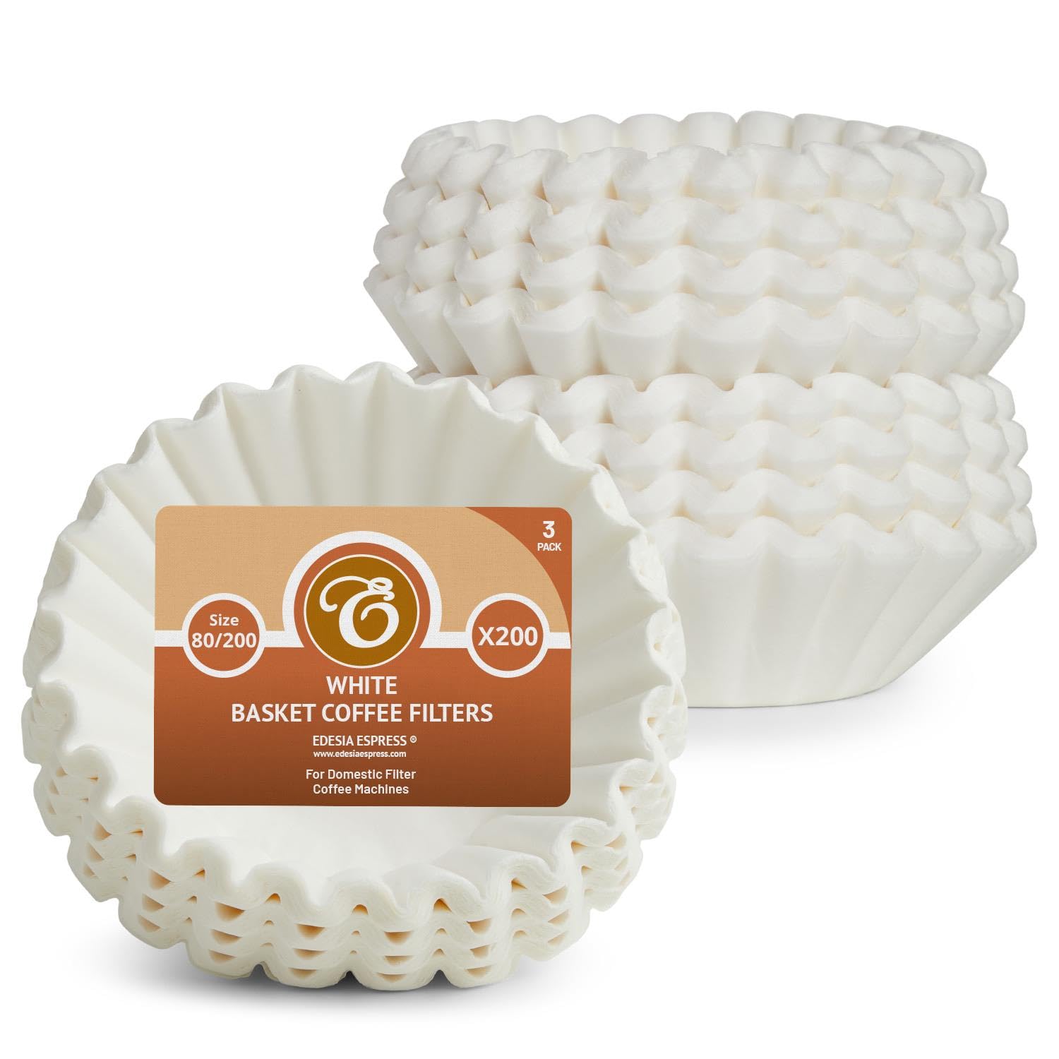600 x 2 Pint / 8 to 12 Cup Basket Coffee Filter Papers by EDESIA ESPRESS