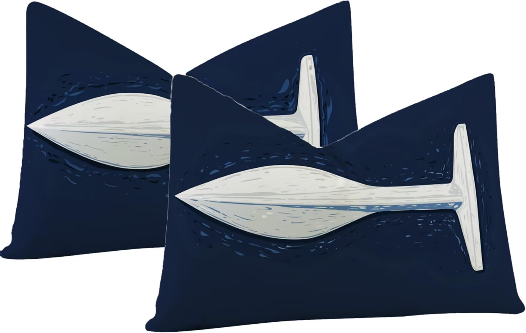 Lpfieonn housse de coussin 50x70cm en velours bleu doux
